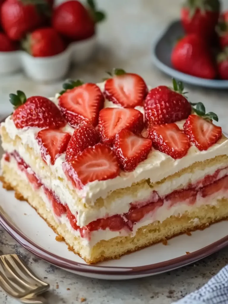 Strawberry Eclair Cake