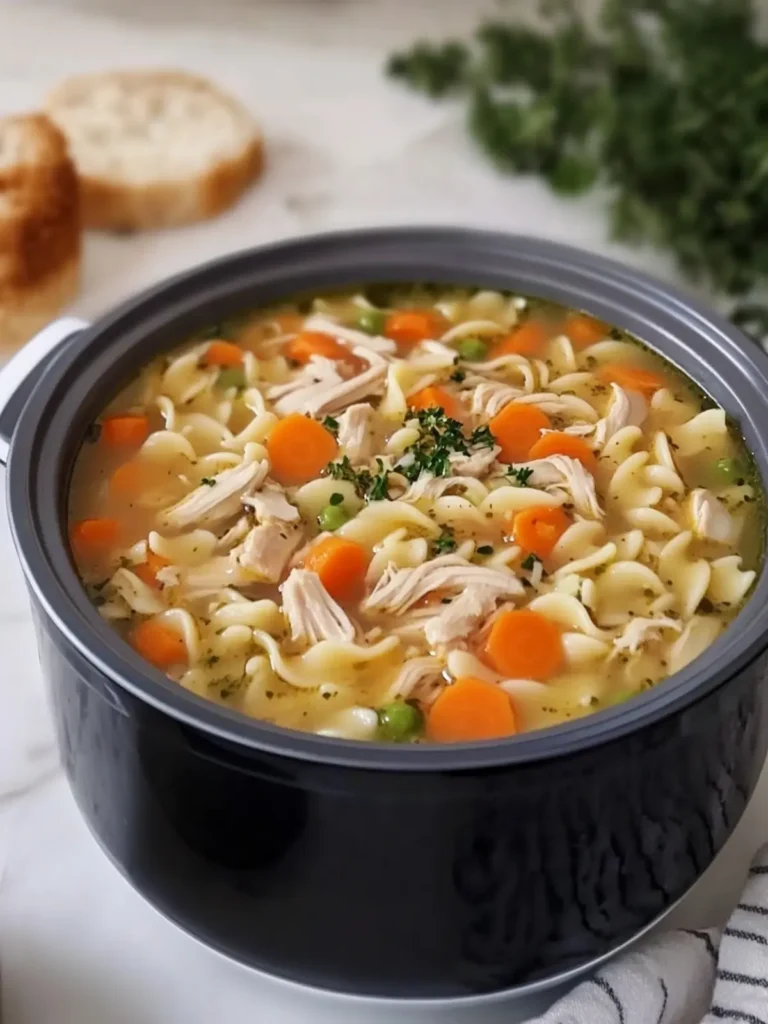 Cozy Up with Easy Crock Pot Chicken Noodle Soup Recipe 4 Crock Pot Chicken Noodle Soup