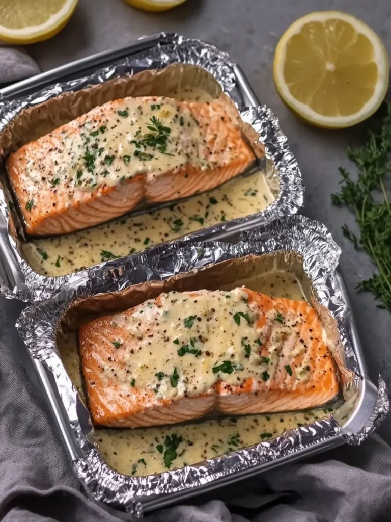 Creamy Garlic Herb Salmon Foil Packs for Easy Weeknight Dinners 4 Creamy Garlic Herb Salmon Foil Packs