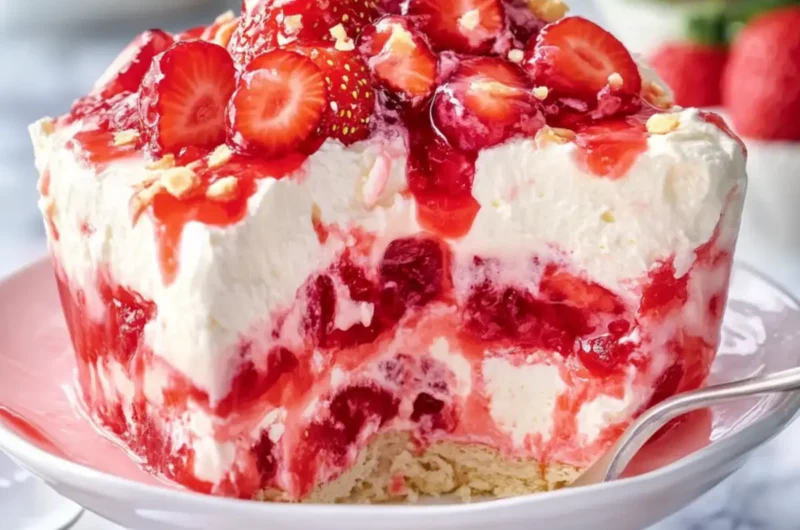 Creamy Strawberry Jelly Dessert