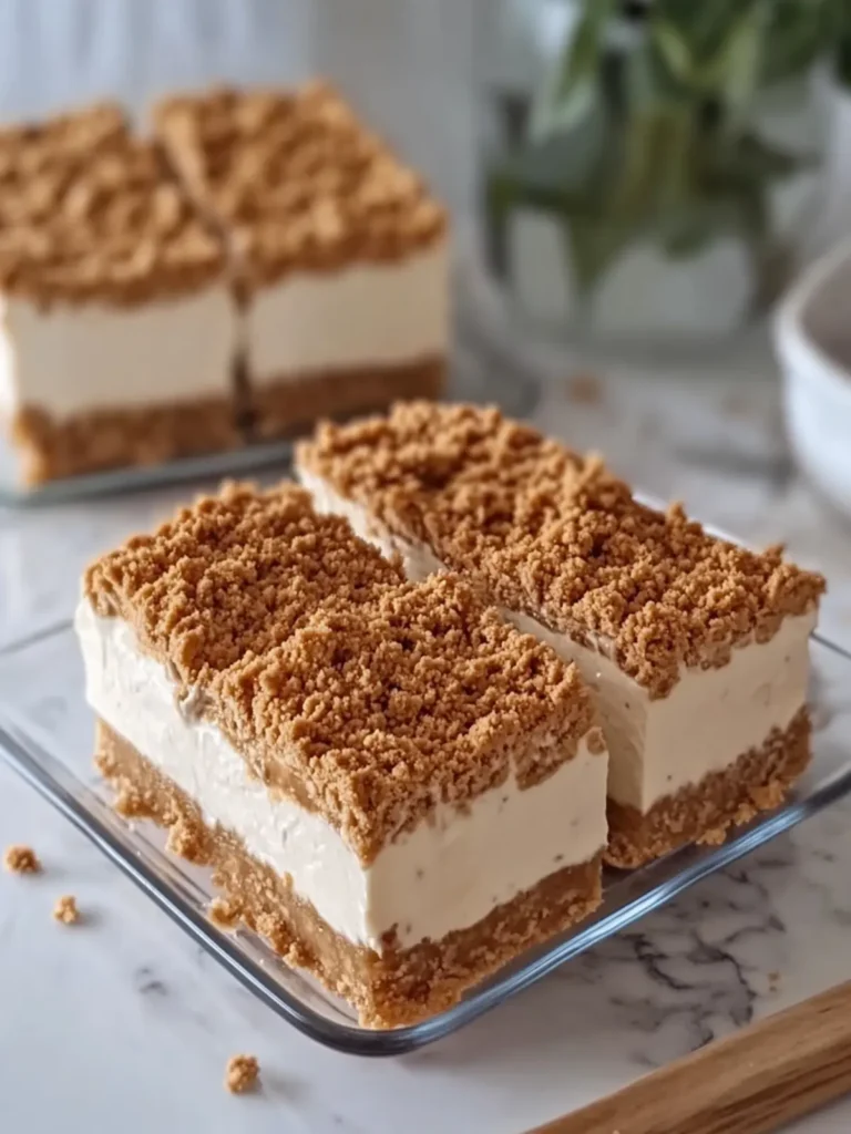 No-Bake Lotus Biscoff Cheesecake Bars
