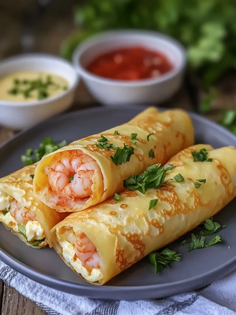 Spicy Shrimp Egg Crepe Rolls: Flavor-Packed Homemade Delight 4 Spicy Shrimp Egg Crepe Rolls