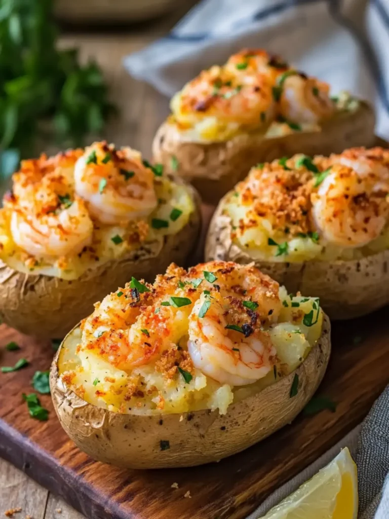 Seafood Shrimp Stuffed Baked Potatoes