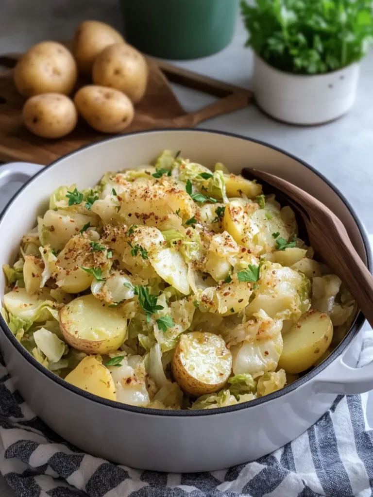 Easy Crockpot 4-Ingredient Cabbage and Potatoes Delight 4 Crockpot 4-Ingredient Cabbage and Potatoes