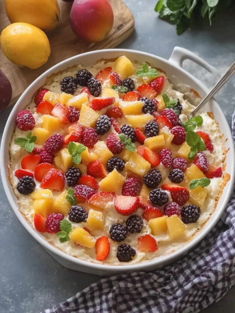 Cheesecake Fruit Salad in Casserole: A Chill Delight to Share 3 Cheesecake Fruit Salad in Casserole