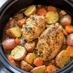 Heavenly Crockpot Garlic Butter Chicken with Red Potatoes & Carrots 17 Crockpot Garlic Butter Chicken with Red Potatoes & Carrots