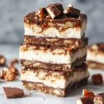 Decadent No-Bake Snickers Cheesecake Bars to Indulge In 10 No-Bake Snickers Cheesecake Bars