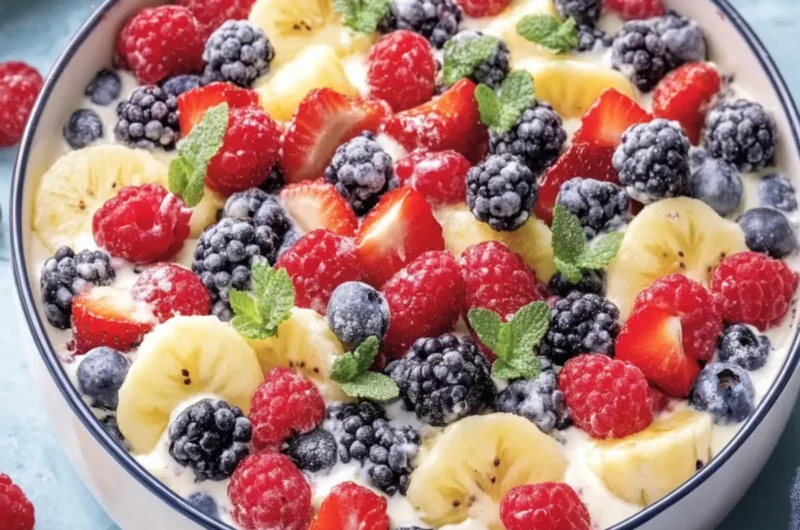 Creamy Fresh Berry Fruit Salad