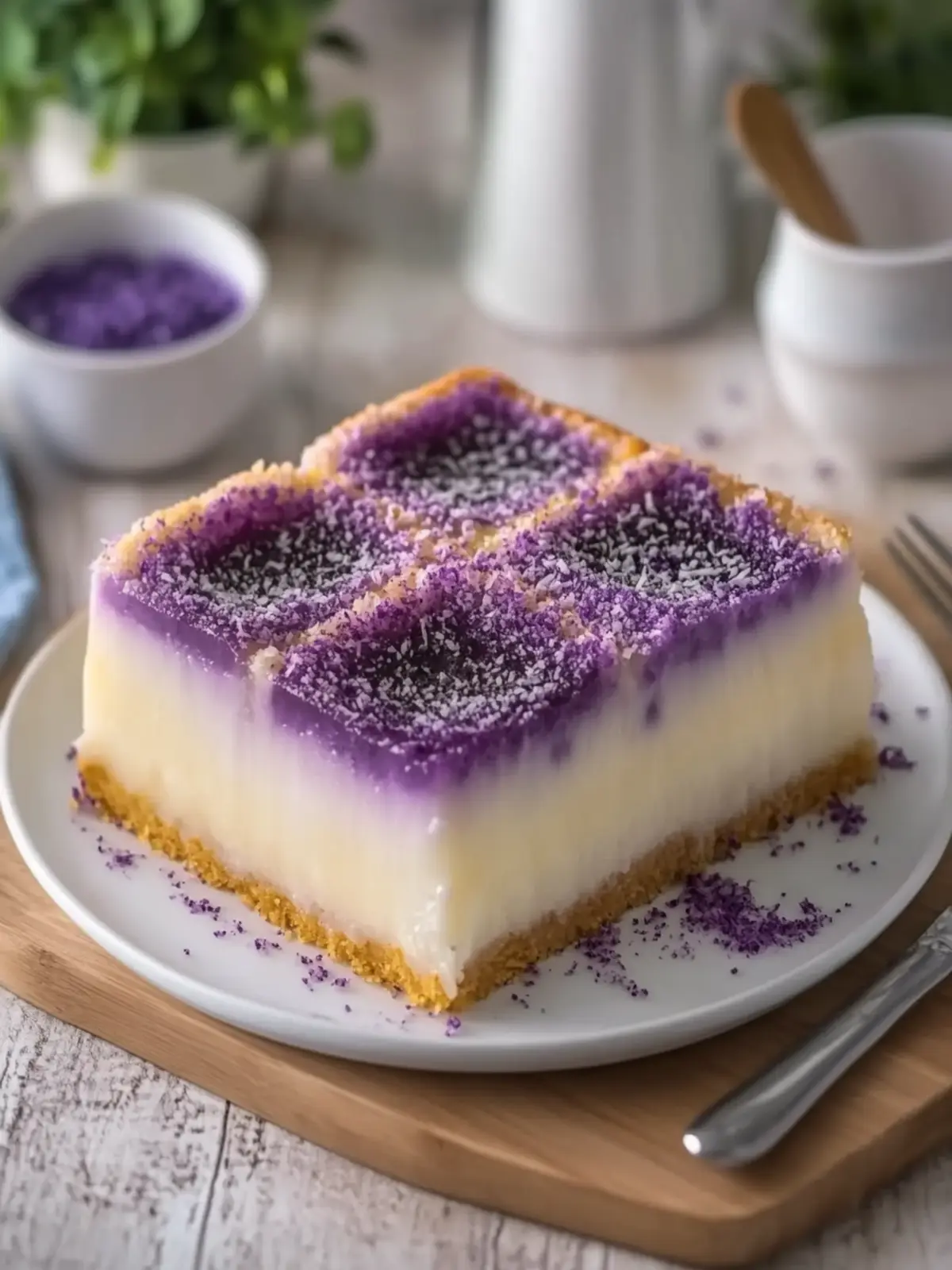 Delicious Filipino Inutak Ube Coconut Custard Cake Recipe 5 Filipino Inutak (Ube Coconut Custard Cake)